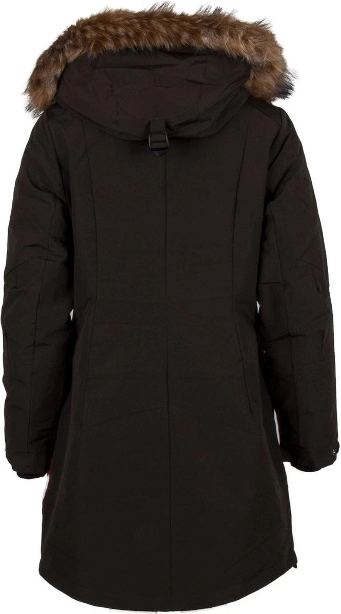 ICEPEAK Brea Womens Parka Polyester Hooded Outdoor UK 12 Jacket - Dark Green - Sport & Leisure