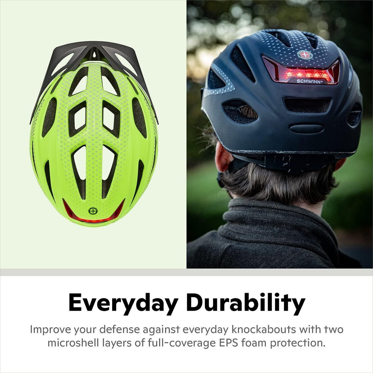 Schwinn Beam Adjustable Bike Helmet With Rear LED Light - Sportandleisure.com