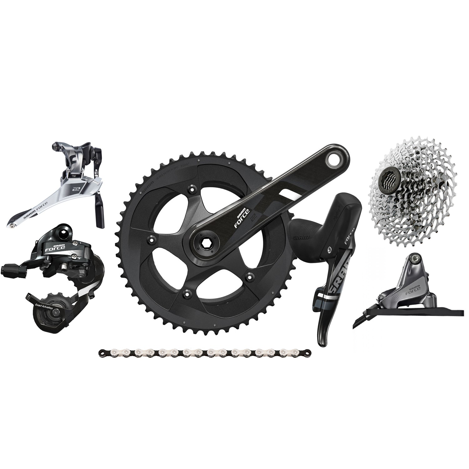 SRAM Force 22 Hydraulic Disc Brake Groupset – Sport & Leisure