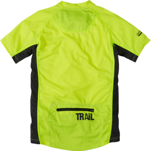 Madison Trail Youth Short Sleeved Cycling Jersey - Hi-Viz Yellow - Sportandleisure.com