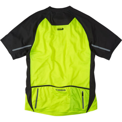 Madison Stellar Men's Short Sleeve Cycling Jersey - Hi Viz Yellow / Phantom - Sportandleisure.com