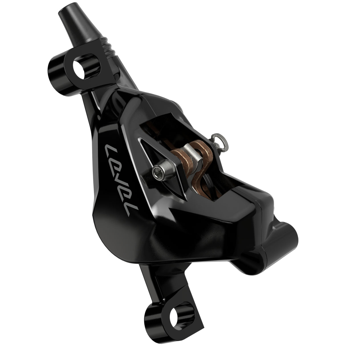 SRAM Level Silver Stealth 2 Piston Disc Brake Set - Black - Sportandleisure.com