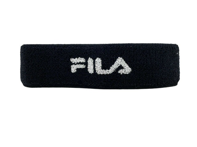 Fila Sports Headband / Sweatband - Black With White Logo - Unisex - Sportandleisure.com (6967997005978)