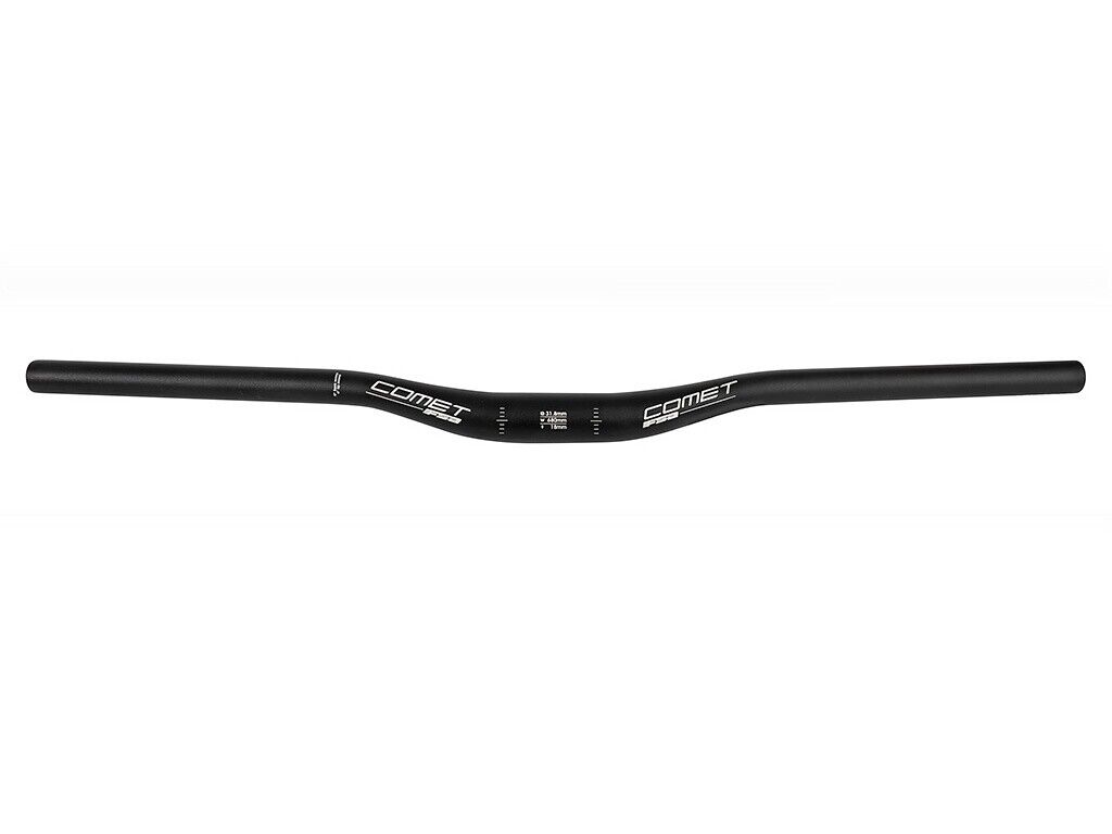 FSA Comet Riset Bars - 680 width - 31.8mm - 18mm Rise - Black - Sportandleisure.com