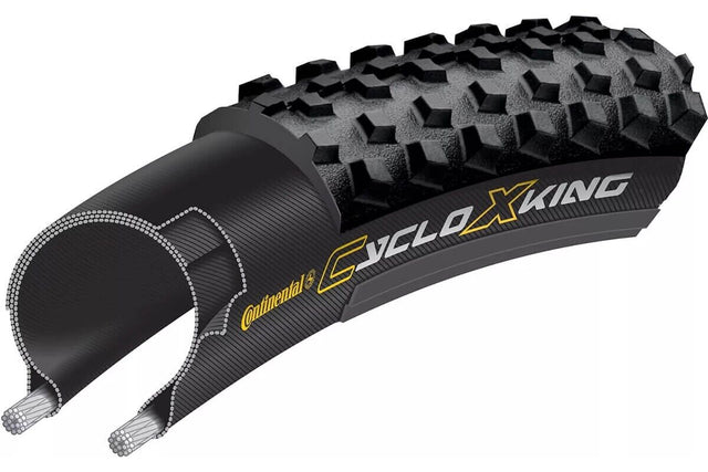 Continental Cross King CX 700 x 35c PureGrip Folding Gravel Bike Tyre - Black - Sportandleisure.com