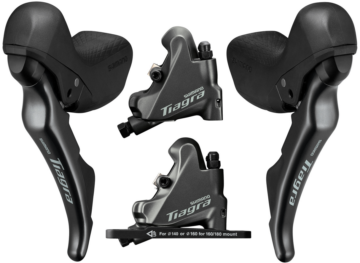 Shimano Tiagra ST-4720 10S Hydraulic Shifter Set BR-4770 Flat Mount Disc Brake - Sportandleisure.com