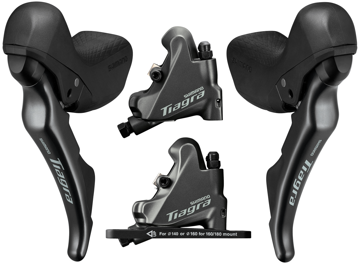 Shimano Tiagra ST-4720 10S Hydraulic Shifter Set BR-4770 Flat Mount Di