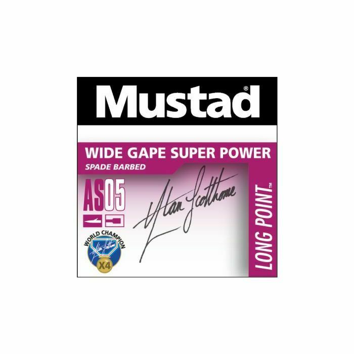 Mustad AS05 Wide Gape Super Power Hooks - 10 x 10 Pack (100 Hooks) - All Sizes - Sportandleisure.com (7532608848129)