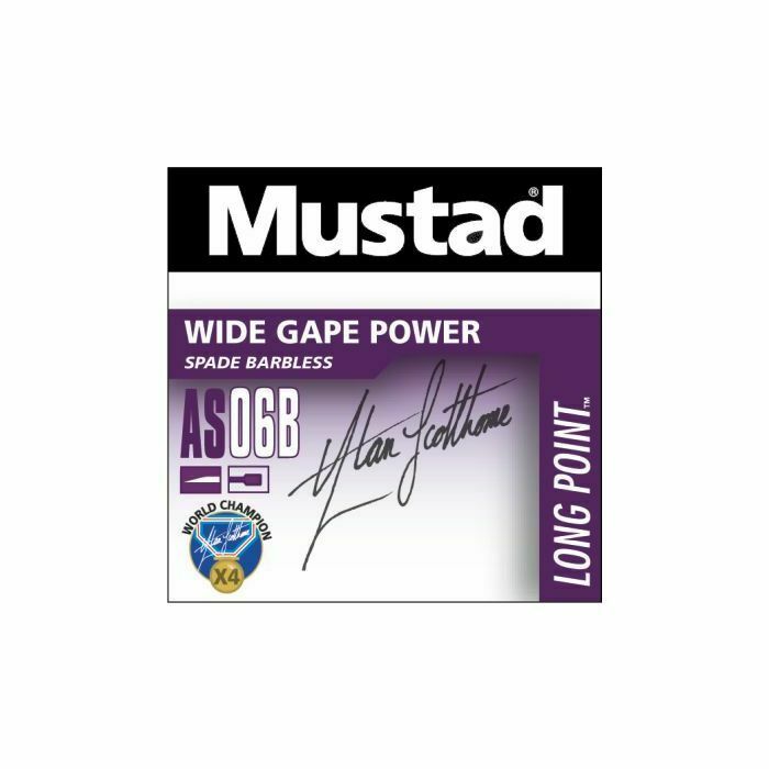 Mustad AS06B Wide Gape Power Hooks - Size 20 - 10 x 10 Pack (100 Hooks) - Sportandleisure.com (7532612256001)