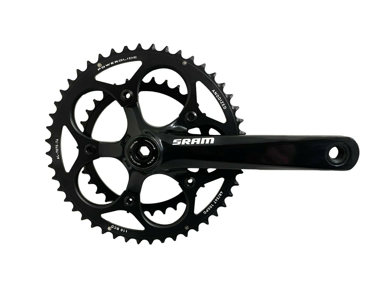 SRAM S350 2 x 10 Gravel Bike Chainset - 48/34T - 172.5mm Arm - PF30 - Sportandleisure.com