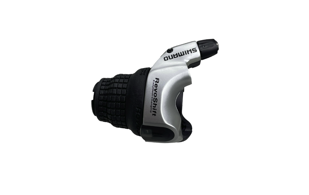 Shimano RS41 Grip Shift Gear Shifter Set 8 x 3 Including Gear Wire Silver