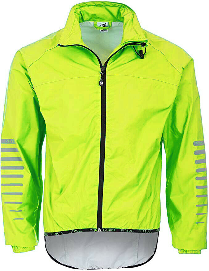 Pitbull Rask Waterproof Cycling Jacket Rain Jacket Green Blue or Yellow Yellow XS