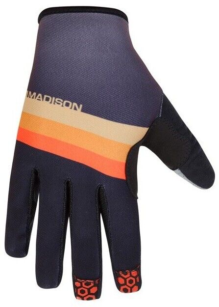 Madison Alpine Men's Cycling Gloves - Stripe Black / Golden Syrup - Small - Sportandleisure.com