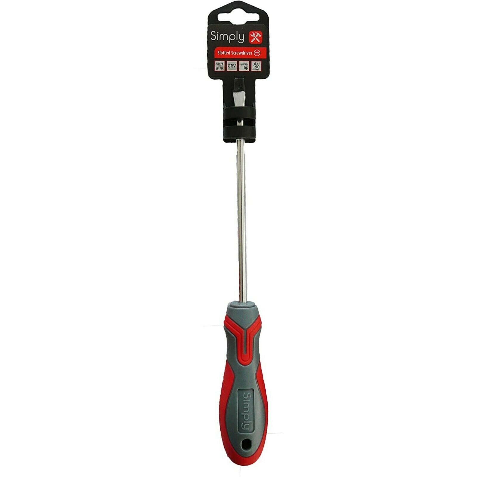 6 x 150mm Flat / Slotted Head Magnetic Tip Screwdriver By Simply Tools - Sportandleisure.com (6968005361818)