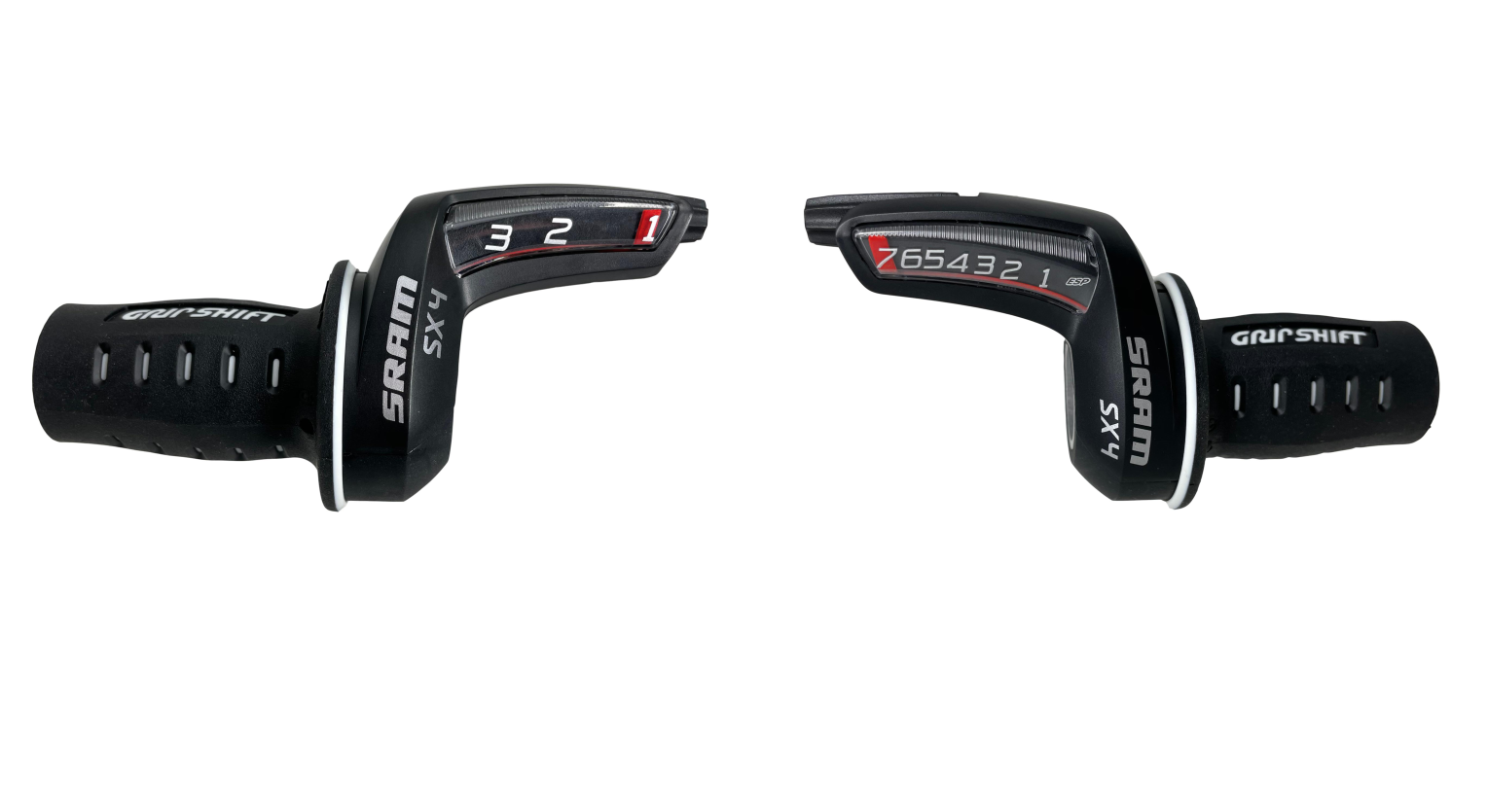 SRAM X4 7 x 3 Speed Gripshift Shifter Set Including Gear Cables