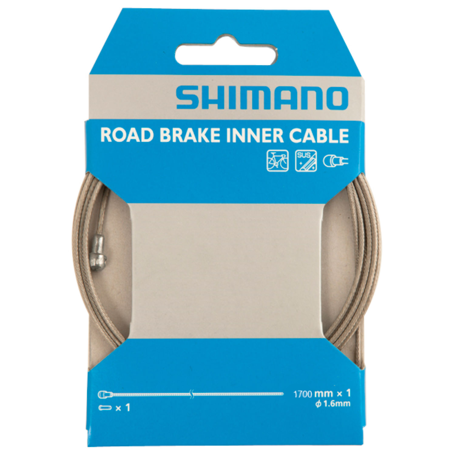 Shimano Road Stainless Steel Inner Brake Wire - 1700mm x 1.6mm - Sportandleisure.com (6967981834394)