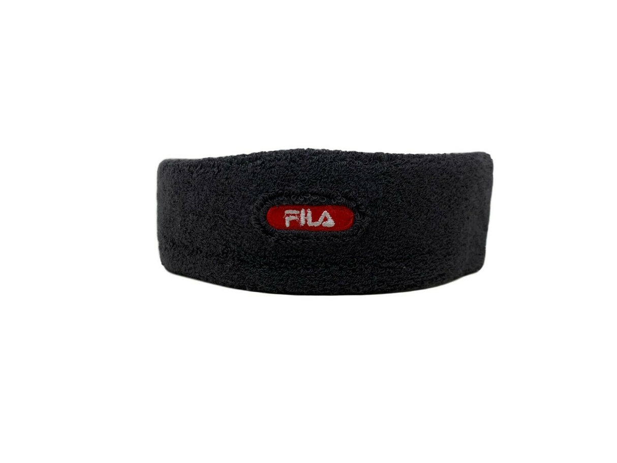 Fila Tennis Master Series Headband / Sweatband - Grey With Red Logo - Unisex - Sportandleisure.com (6967995695258)
