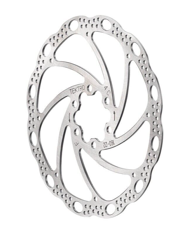 Tektro TR-22 Wave Rotor 160mm Bolt Silver Sport Leisure