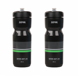 2 x Zefal Sense Soft 80 Water Bottle - 800ml - Black - Sportandleisure.com