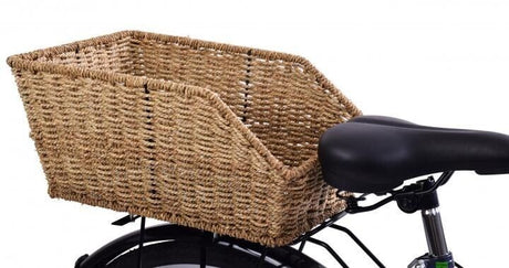 Ammaco Rear Wicker Bicycle Basket / Carrier - Sportandleisure.com