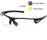 OneTen Half Frame Sports Glasses - Includes 3 Lenses - Matte Black - Sportandleisure.com (6968117330074)