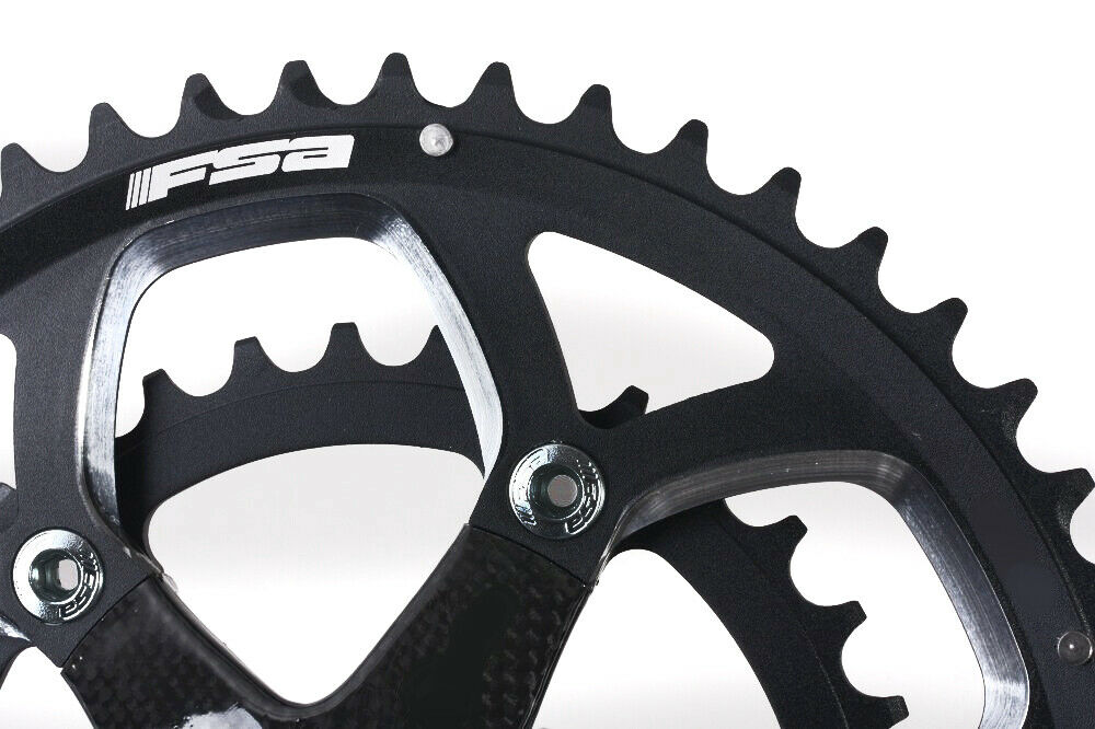 FSA Carbon Pro Chainset - 53 / 39 Tooth / 175mm - 130mm BCD - ISIS - Sportandleisure.com (6968089378970)