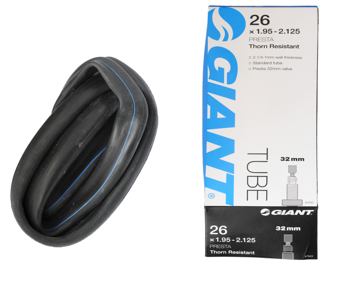 giant bicycle inner tubes Giant 26" x 1.95 - 2.125 Thorn & Puncture Resistant Inner Tube