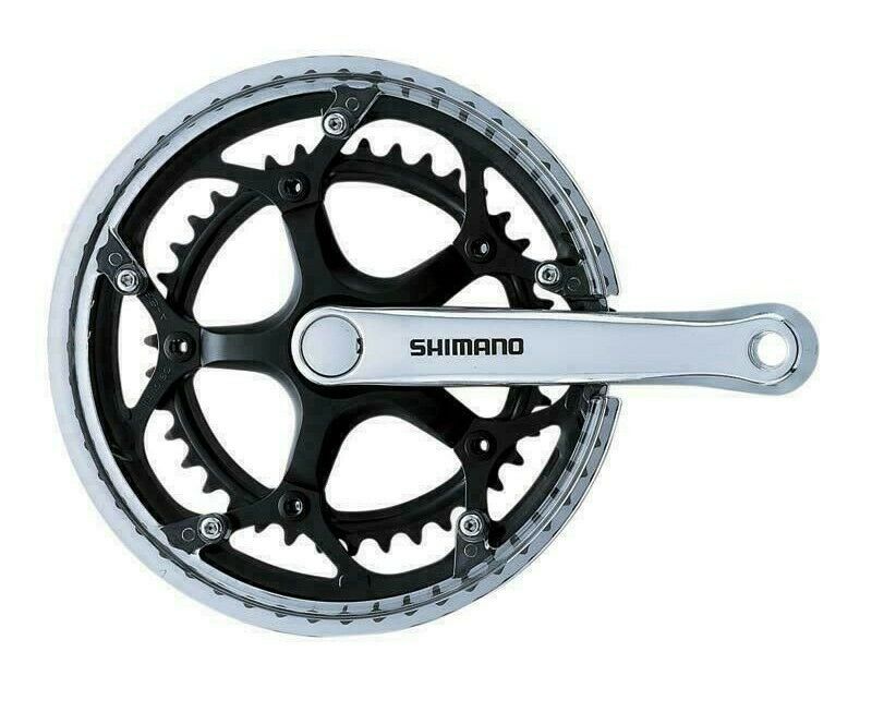 Shimano FC-A050 7/8 Speed Road Bike Chainset 52/39T With Guard - Silver - 170mm - Sportandleisure.com (6968076861594)