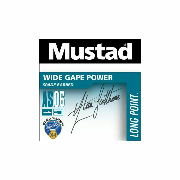 Mustad AS06 Wide Gape Power Hooks - Size 18 - 10 x 10 Pack (100 Hooks) - Sportandleisure.com (7532608323841)