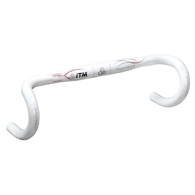 ITM AluTech 7075 440mm Alloy Road Handlebar - White - 31.8mm - Sportandleisure.com
