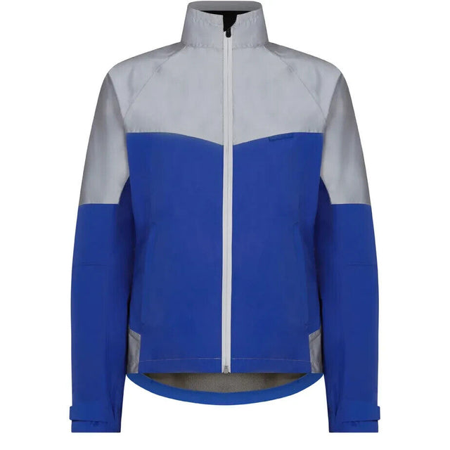 Madison Stellar Reflective Women's Waterproof Jacket - Size 10 - Blue / Silver - Sportandleisure.com