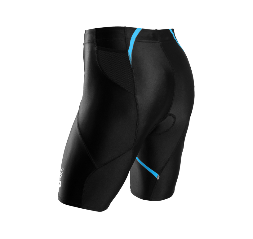 Sugoi Women's Piston 200 Tri Pkt Shorts 7" - Black & Cyan - Choose Size: - Sportandleisure.com (6968071618714)