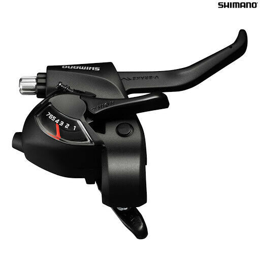 Shimano ST-EF41 7 Speed Gear & Brake Lever - Black - Includes Gear Cable - Sportandleisure.com (6967890641050)