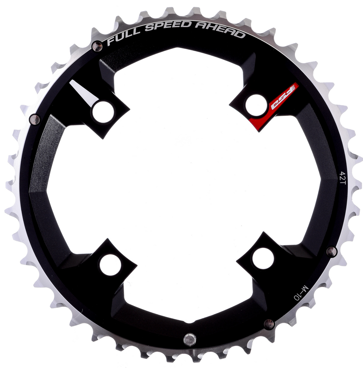 FSA Super Alloy 10 Speed 42t M-10 Chainring - 104mm BCD - Black - Sportandleisure.com