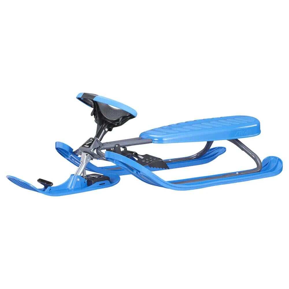 Stiga Snow Racer Curve Pro Snow Sledge - Graphite Grey / Blue - Sportandleisure.com