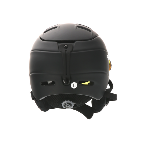 Ammaco 12 Vent Visor Ski Helmet Black - Mirror Silver & Yellow Low Light Lens - Sportandleisure.com (6968169201818)