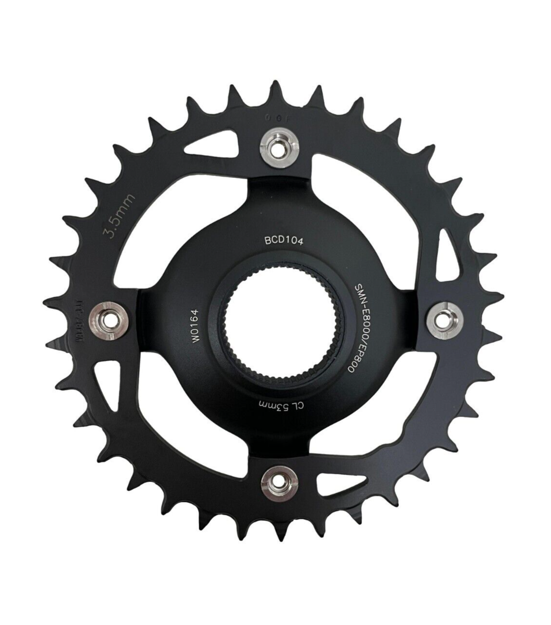 FSA Megatooth 34T Chainring With Shimano E8000 / EP800 Spide - 104mm BCD - Black - Sportandleisure.com
