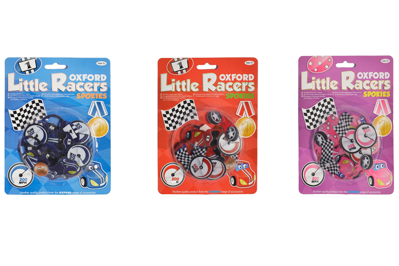 Oxford Little Racers Spokies - Kids Colourful Bicycle Spokey Dokeys - Snap Fit - Sportandleisure.com (6968072077466)