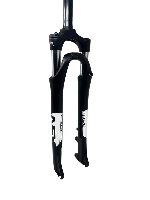 SR Suntour NEX-DS HLO 700c Suspension Fork - Matt Black & White - 63mm Travel - Sportandleisure.com