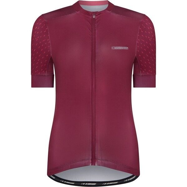 Madison Sportive Women's Short Sleeve Cycling Jersey - Size 8 - Classy Burgundy - Sportandleisure.com