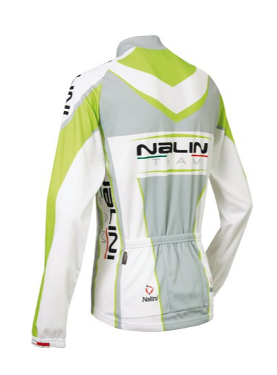 Nalini Stresa Long Sleeve Cycling Jersey - Italian Made - White / Green - £85 - Sportandleisure.com (6968111104154)