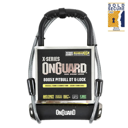 OnGuard Pitbull DT 8005 Large U-Lock Sold Secure Diamond Sport