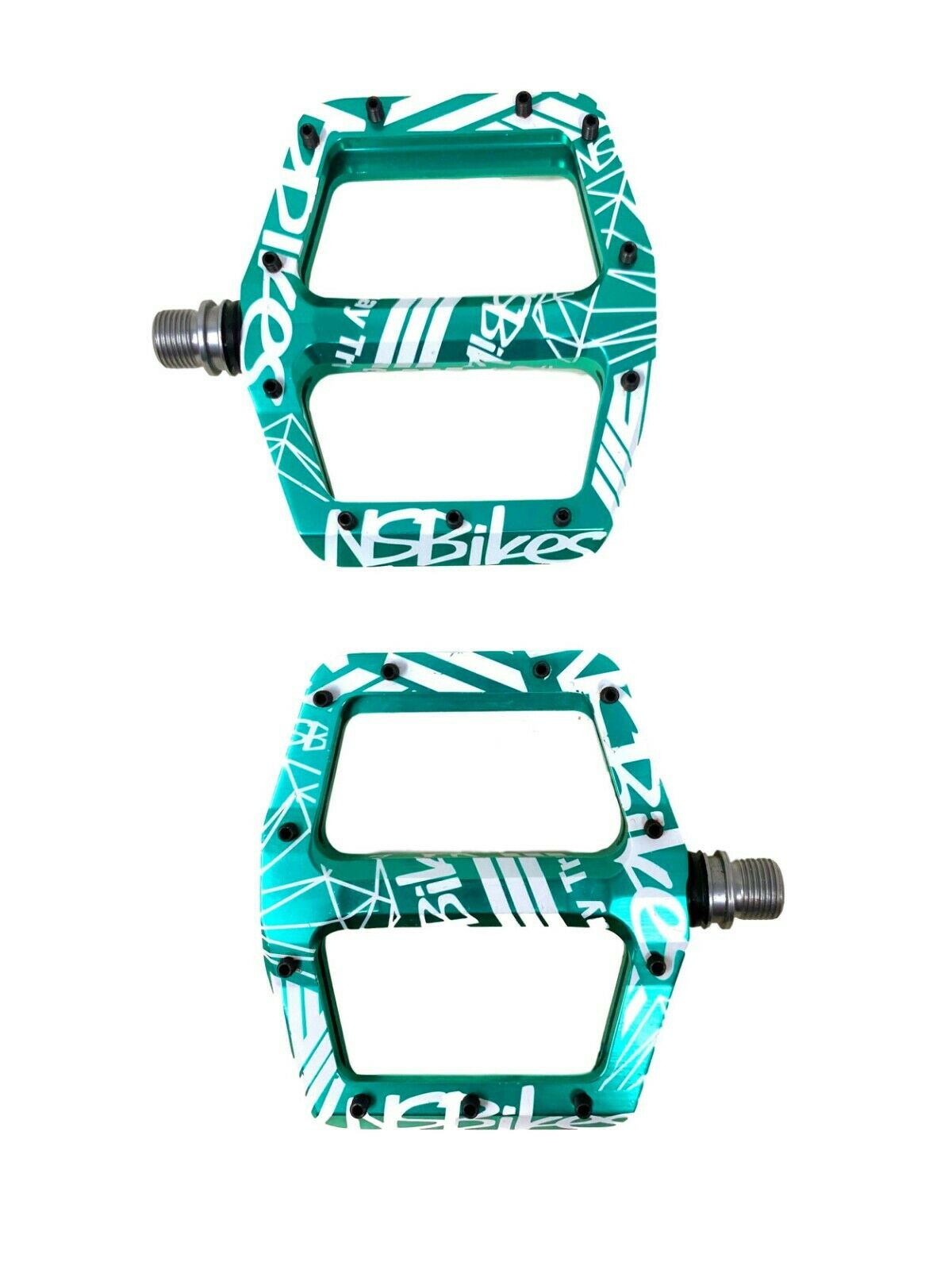 ns bikes pedale Ns Bikes Radiance Flat Pedals - Teal - AL6061-T6 Machine Alloy