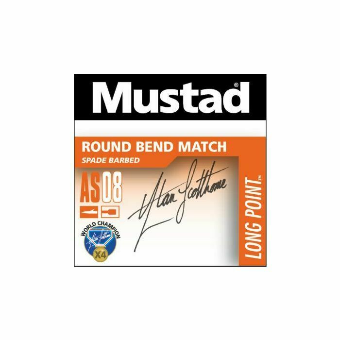 Mustad AS08 Round Bend Match Hooks - 10 x 10 Pack (100 Hooks) - All Sizes - Sportandleisure.com (7532612452609)