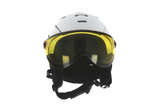 Ammaco 12 Vent Visor Ski Helmet White - Mirror Silver & Yellow Low Light Lens - Sportandleisure.com (6968171069594)