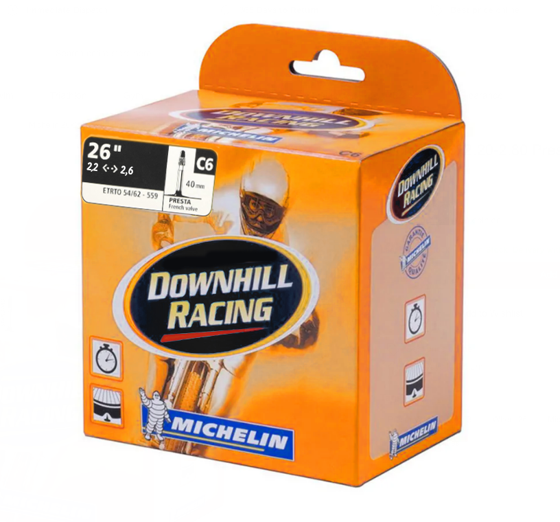 Michelin Downhill Racing Inner Tube - 26 x 2.20-2.60 - Reinforced Presta Valve - Sportandleisure.com (6968030593178)