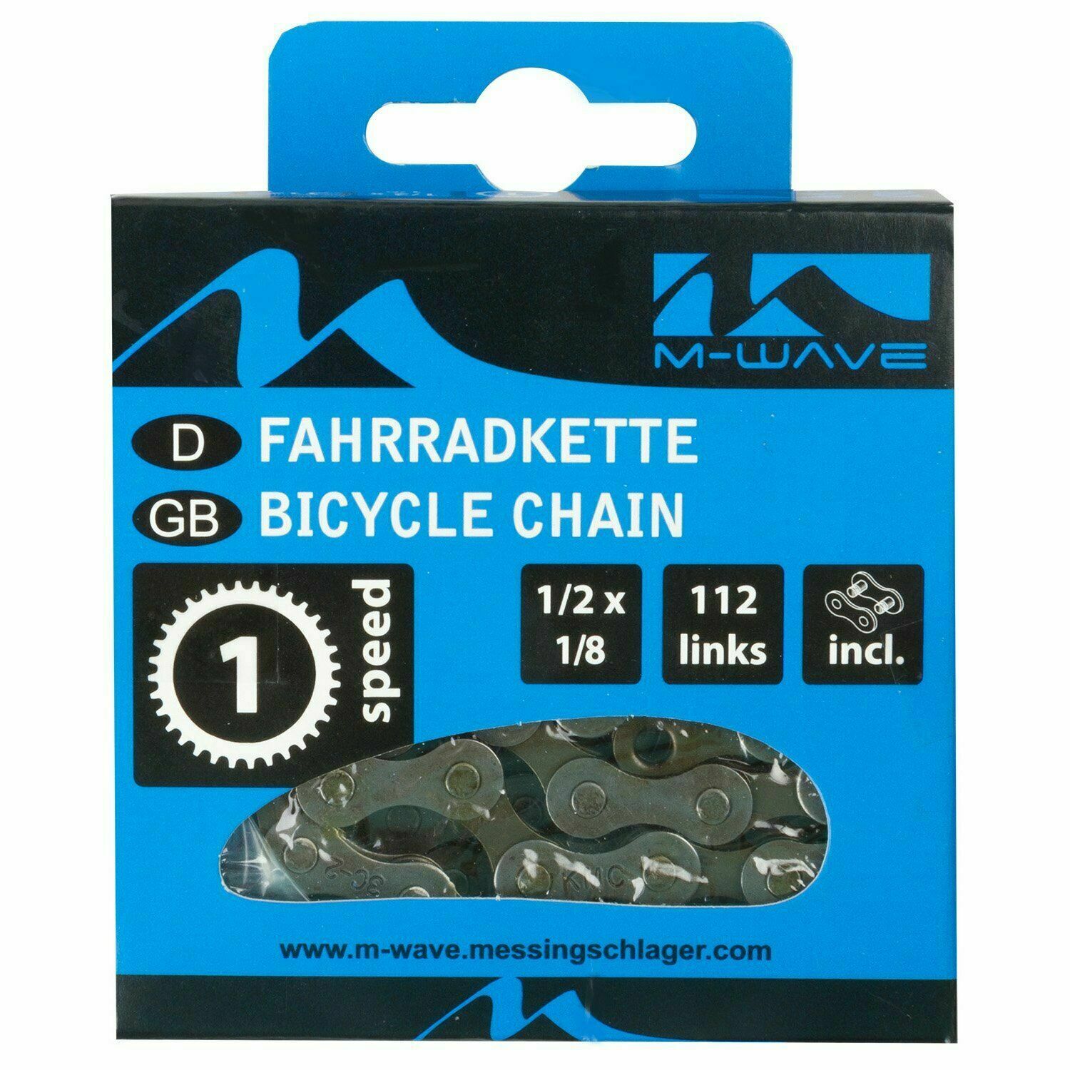 KMC Single Speed Chain For Fixed Wheel / BMX / Kids Bikes - 112 Link - Sportandleisure.com (7028703756442)