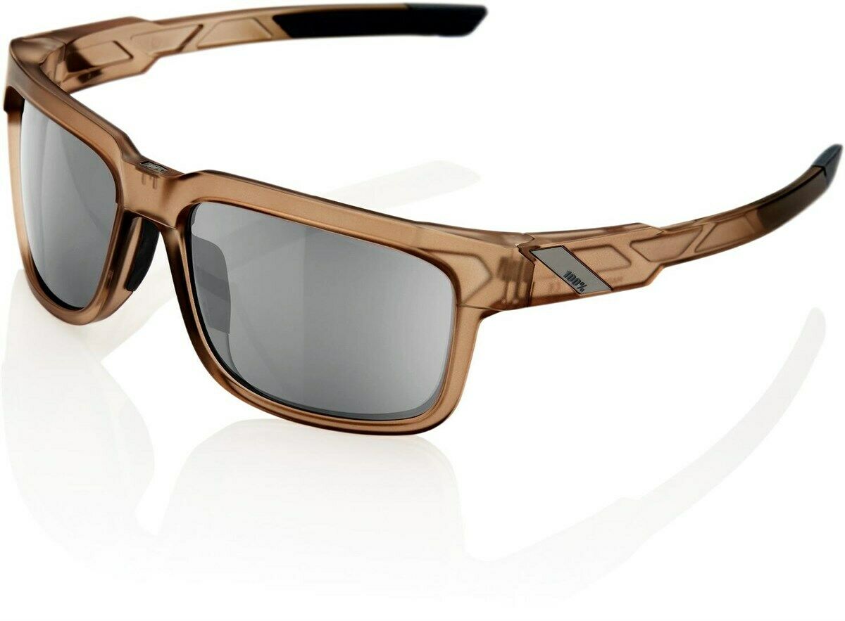 100% Type-S Sunglasses Matt Translucent Crystal Sepia - HiPER Silver Mirror Lens - Sportandleisure.com (7075205054618)