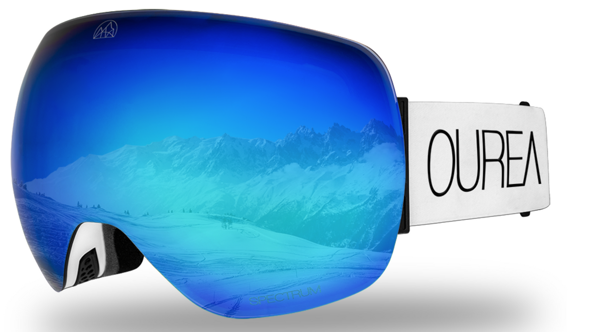 Colourful top ski goggles