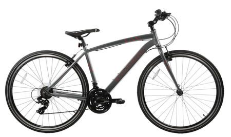 Ammaco Pathway X1 700c Men s Sports Hybrid Bike Grey Sportandleisure